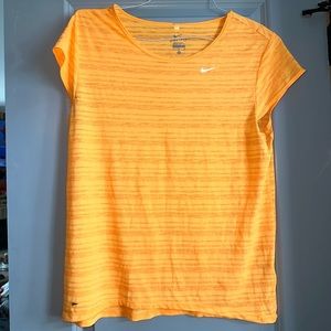 Nike Dri-fit orange shirt sleeve work out shirt size medium
